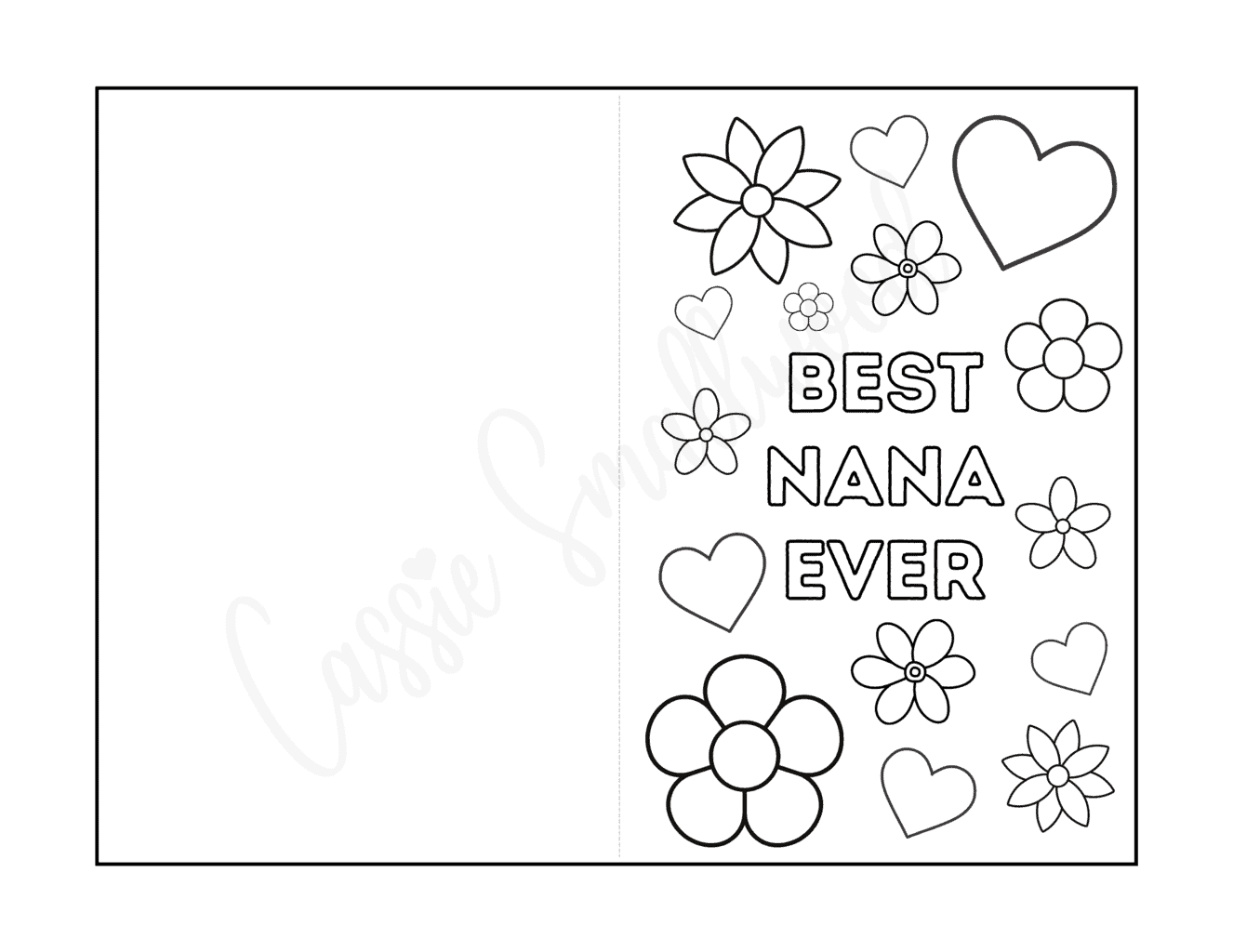 Best Nana Coloring Mother 39 s Day Card Cassie Smallwood