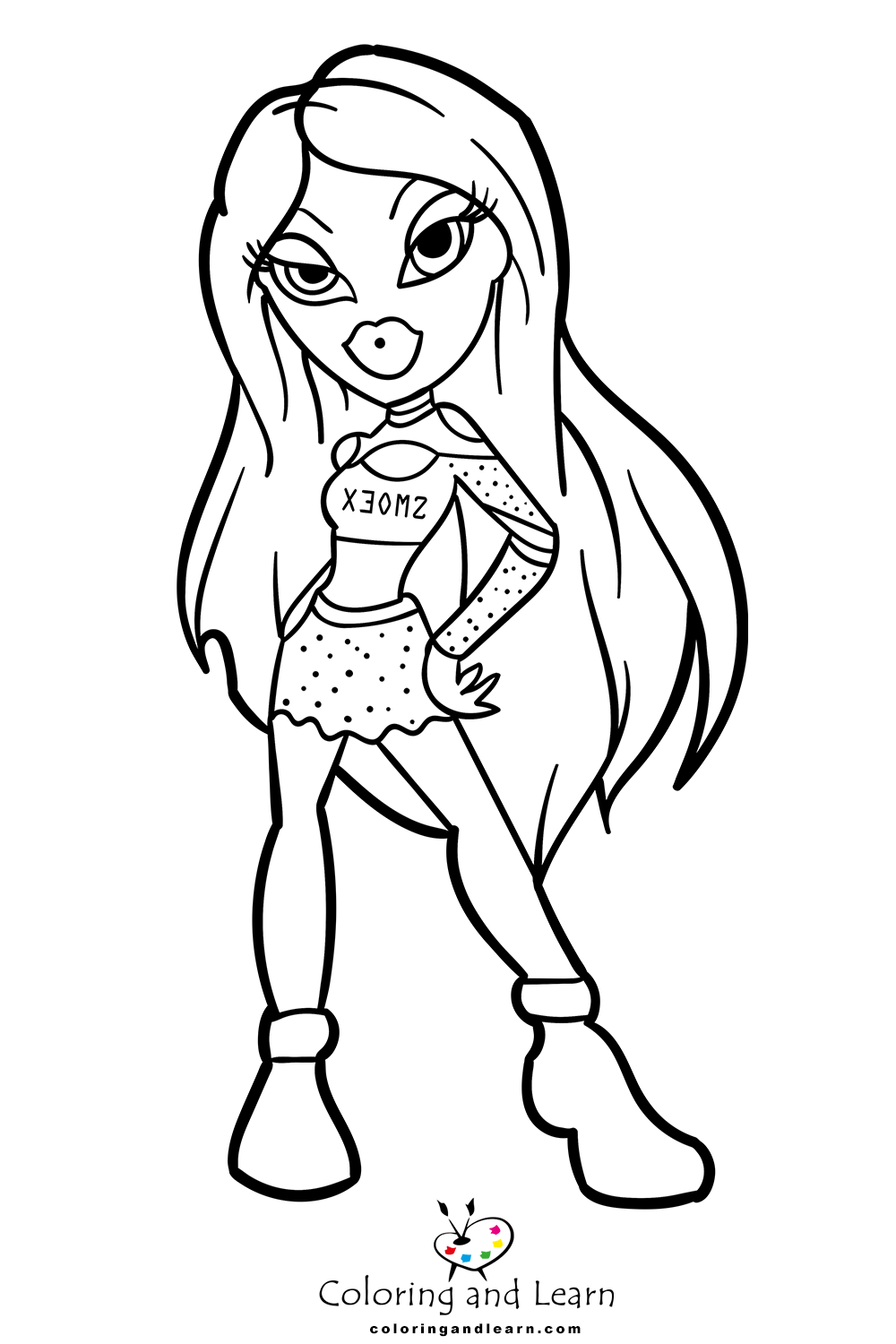Best Printable Bratz Coloring Pages Cartoon Characters Coloring 