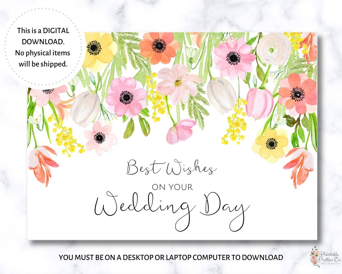 Best Wishes For Wedding Card Printable Image To U