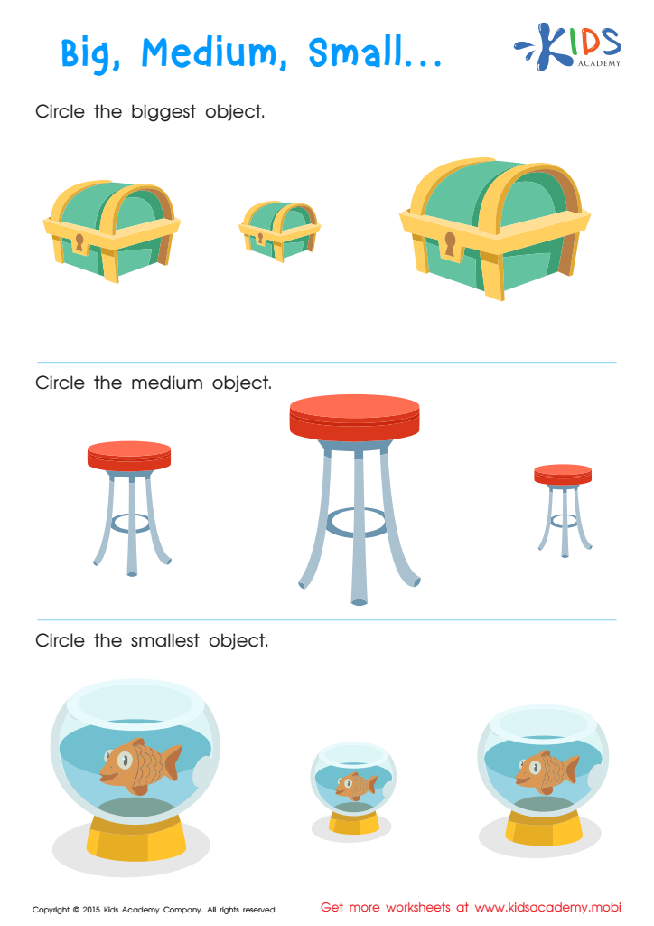 Big Medium Small Worksheet Free Printable PDF For Children