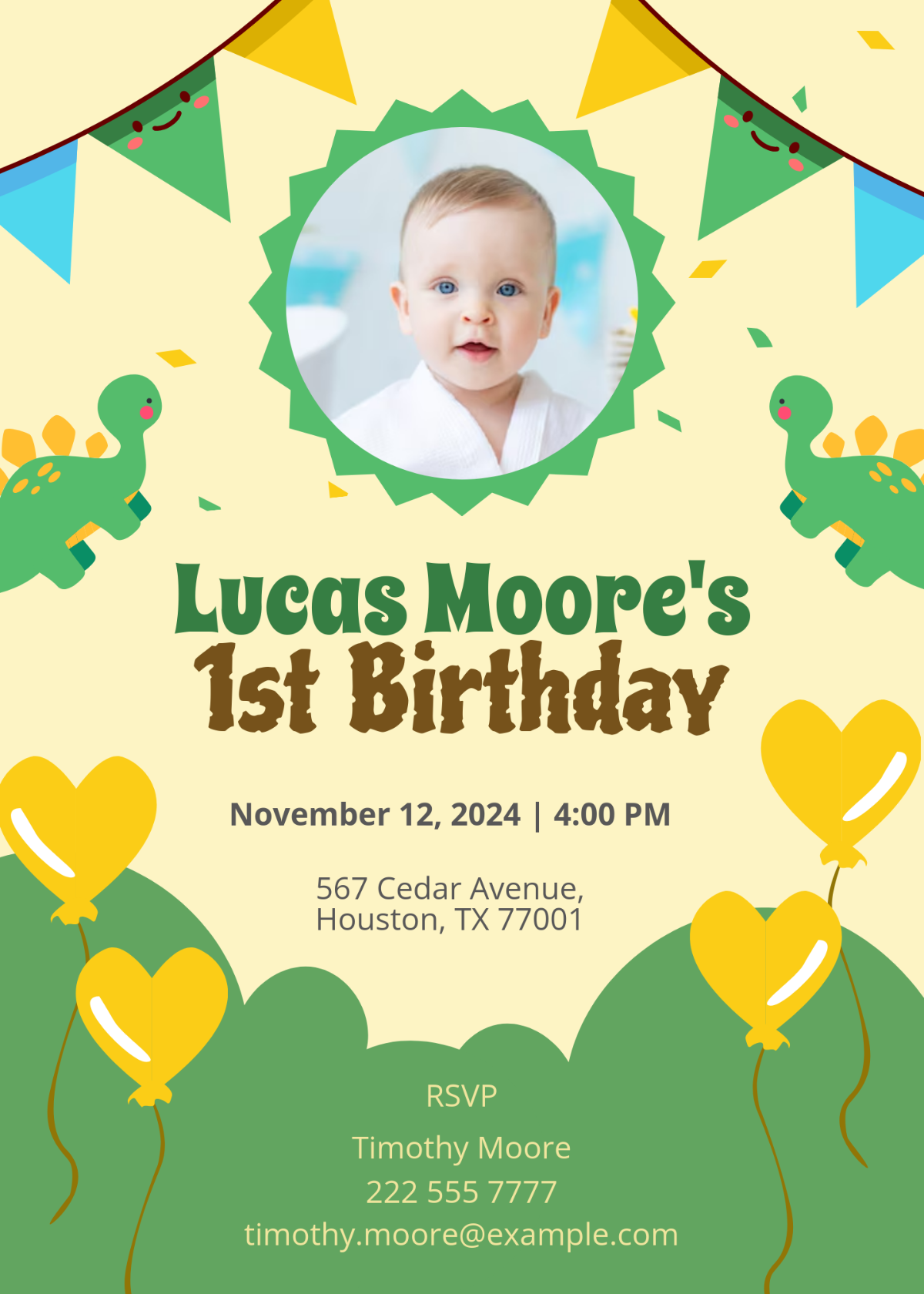 free first birthday invitation template