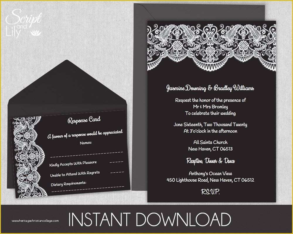 Black And White Invitation Templates Free Download Of Black And White 