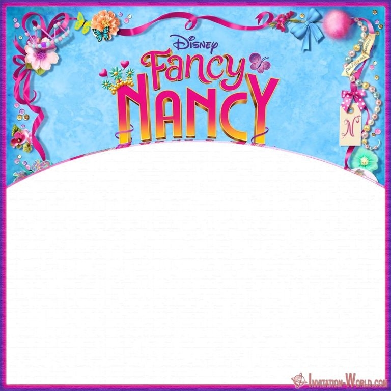 Blank Fancy Nancy Invitation Template Invitation World