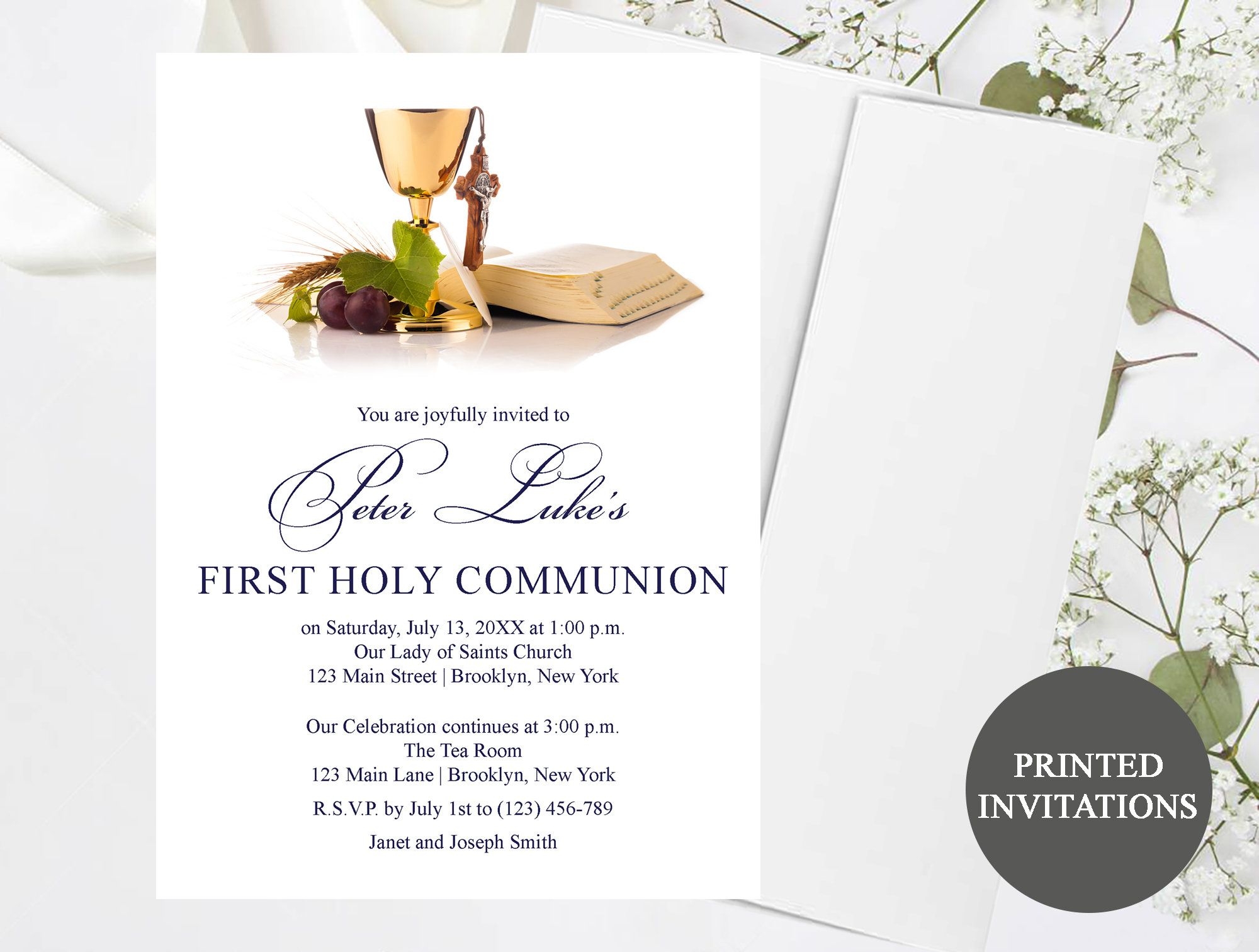 free holy communion invitation template