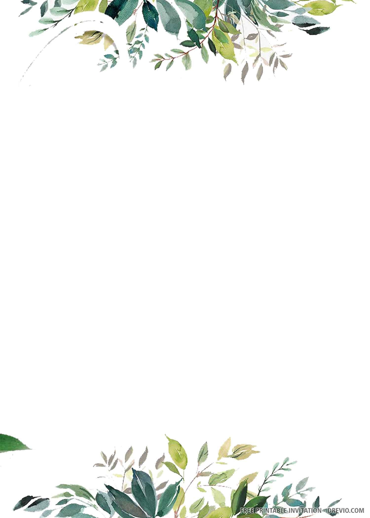 floral invitation template blank