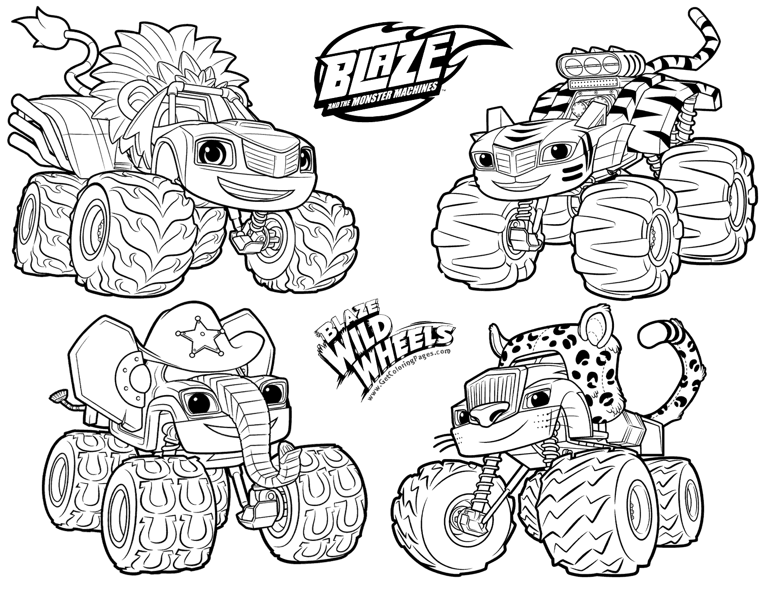 Blaze And The Monster Machines Coloring Pages Coloring Pages