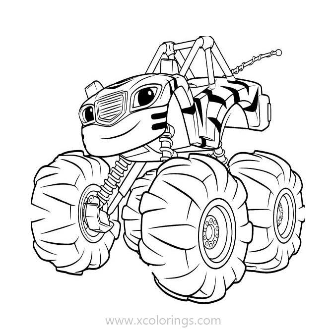 Blaze Monster Machines Coloring Pages Race Car Coloring Pages Monster 