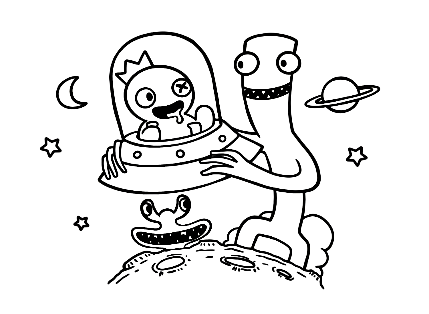 Blue Rainbow Friends Coloring Pages