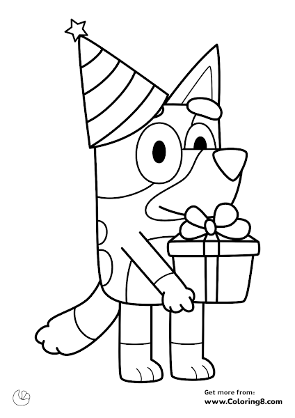 Bluey Birthday Coloring Pages Artofit
