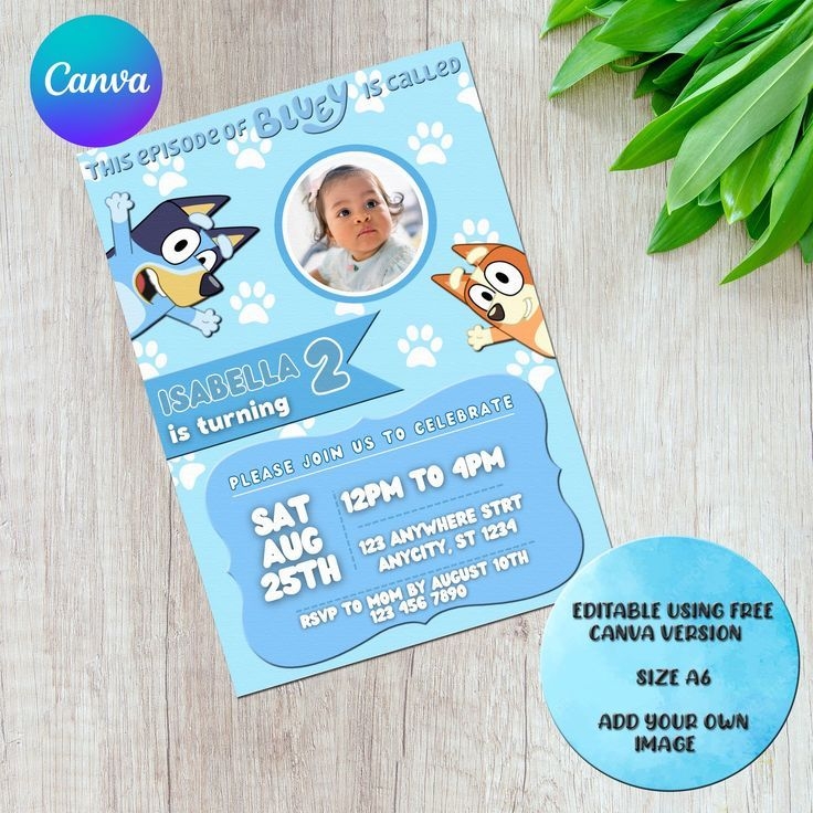 free bluey invitation template