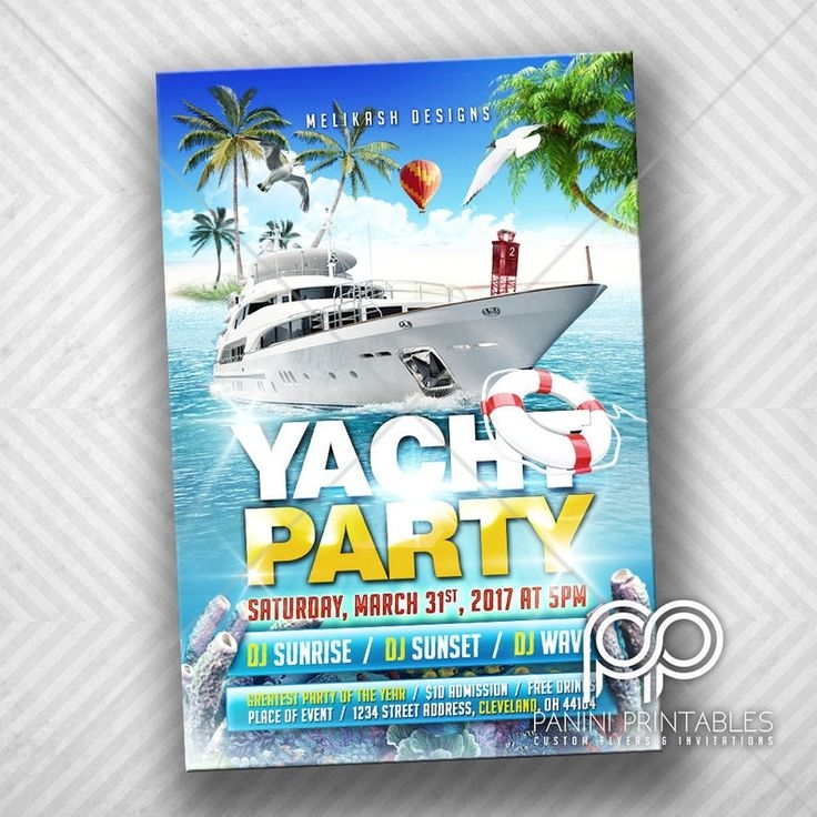 free boat party invitation templates