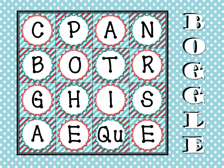 Boggle Game Board Printable Activity Shelter