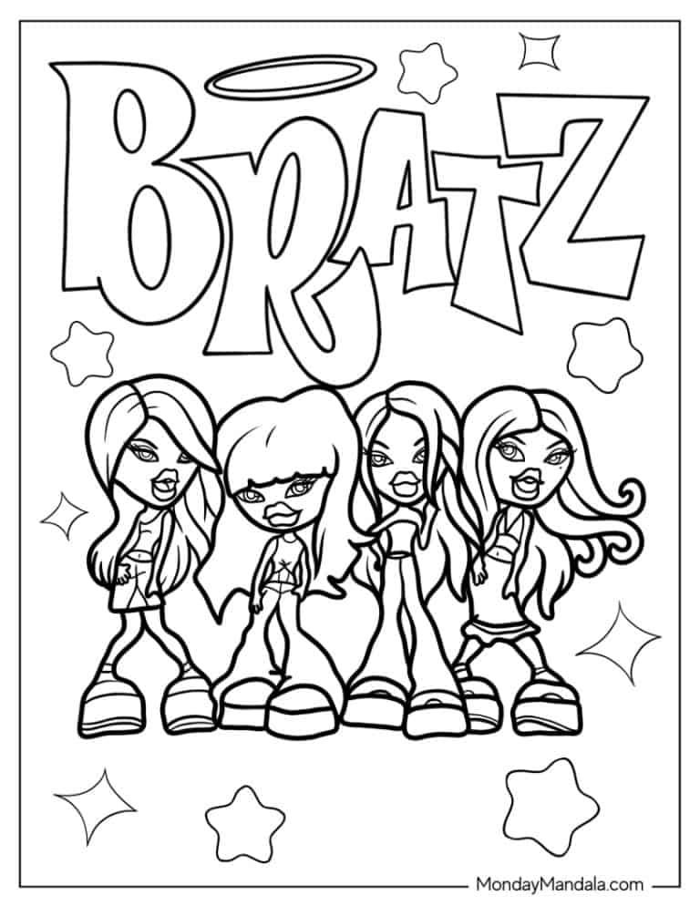 Bratz Coloring Pages Bratz Coloring Page Bratz Printa Vrogue co