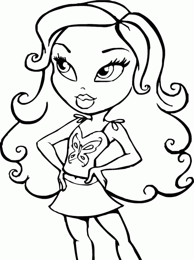 Bratz Doll Coloring Coloring Pages