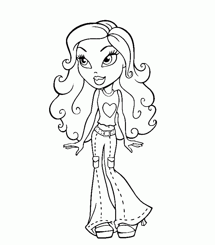Bratz Dolls Coloring Pages Coloring Home