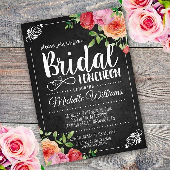 Bridal Luncheon Invitations Templates