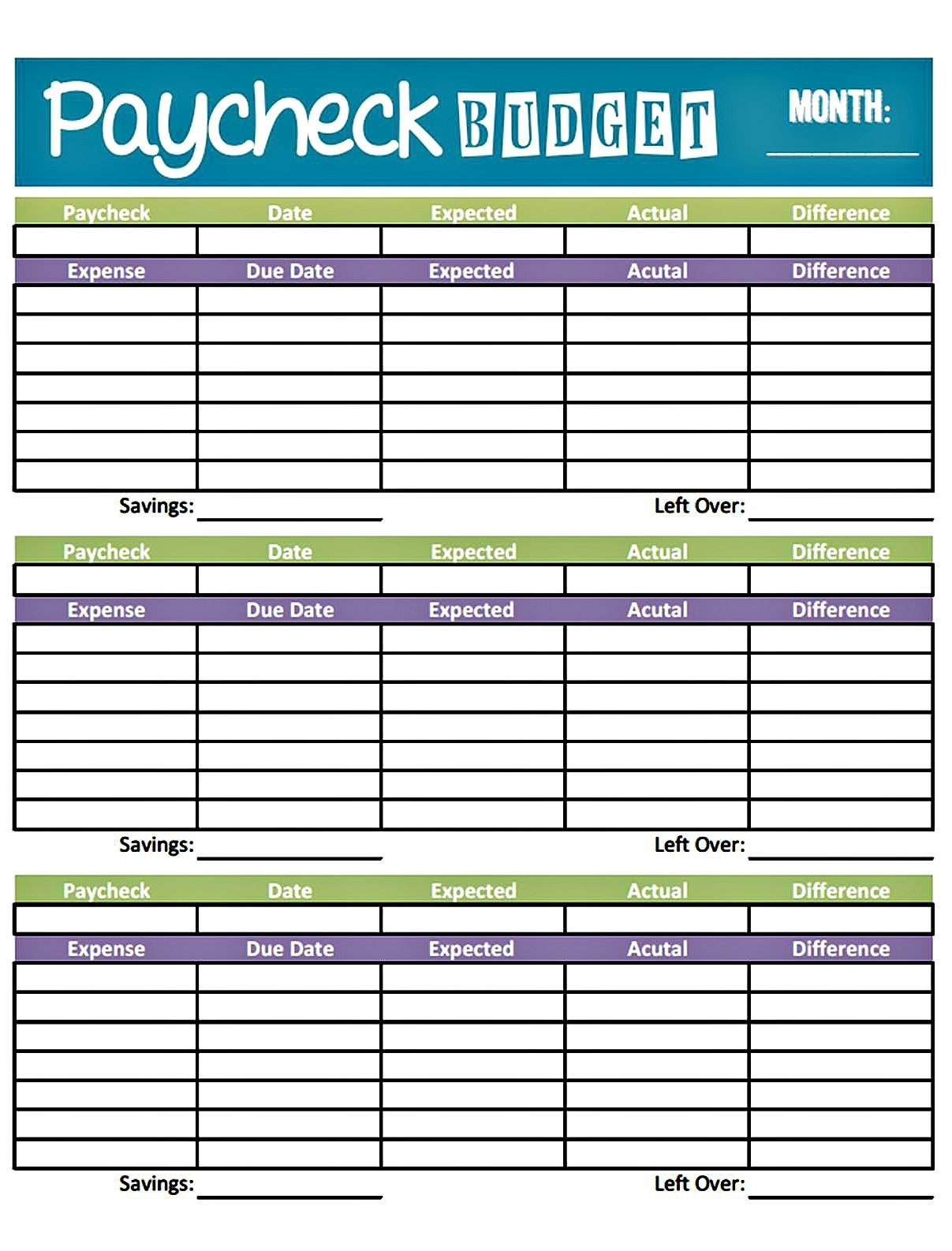 printable bill budget worksheet