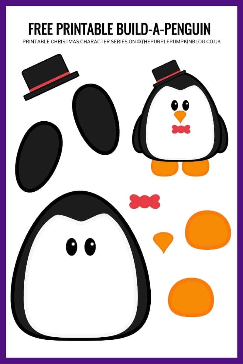 free penguin printables templates