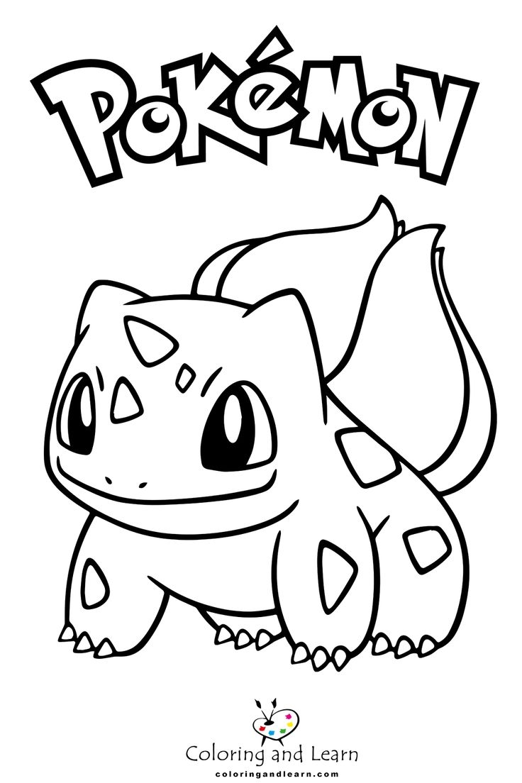 Bulbasaur Coloring Pages Coloringandlearn Pikachu Coloring Page