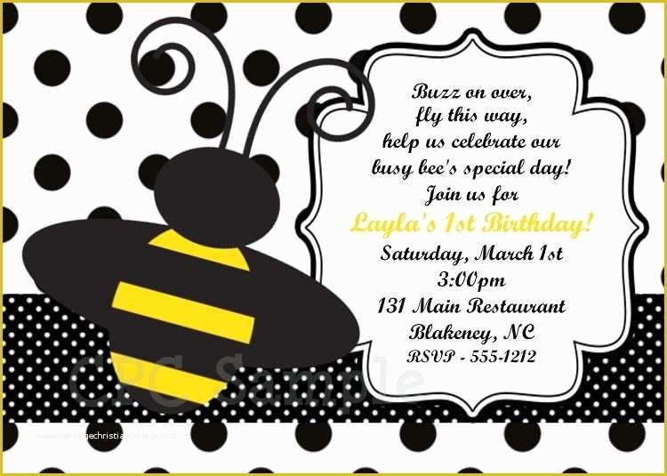 Bumble Bee Invitation Template Free Of Free Free Template Bumble Bee