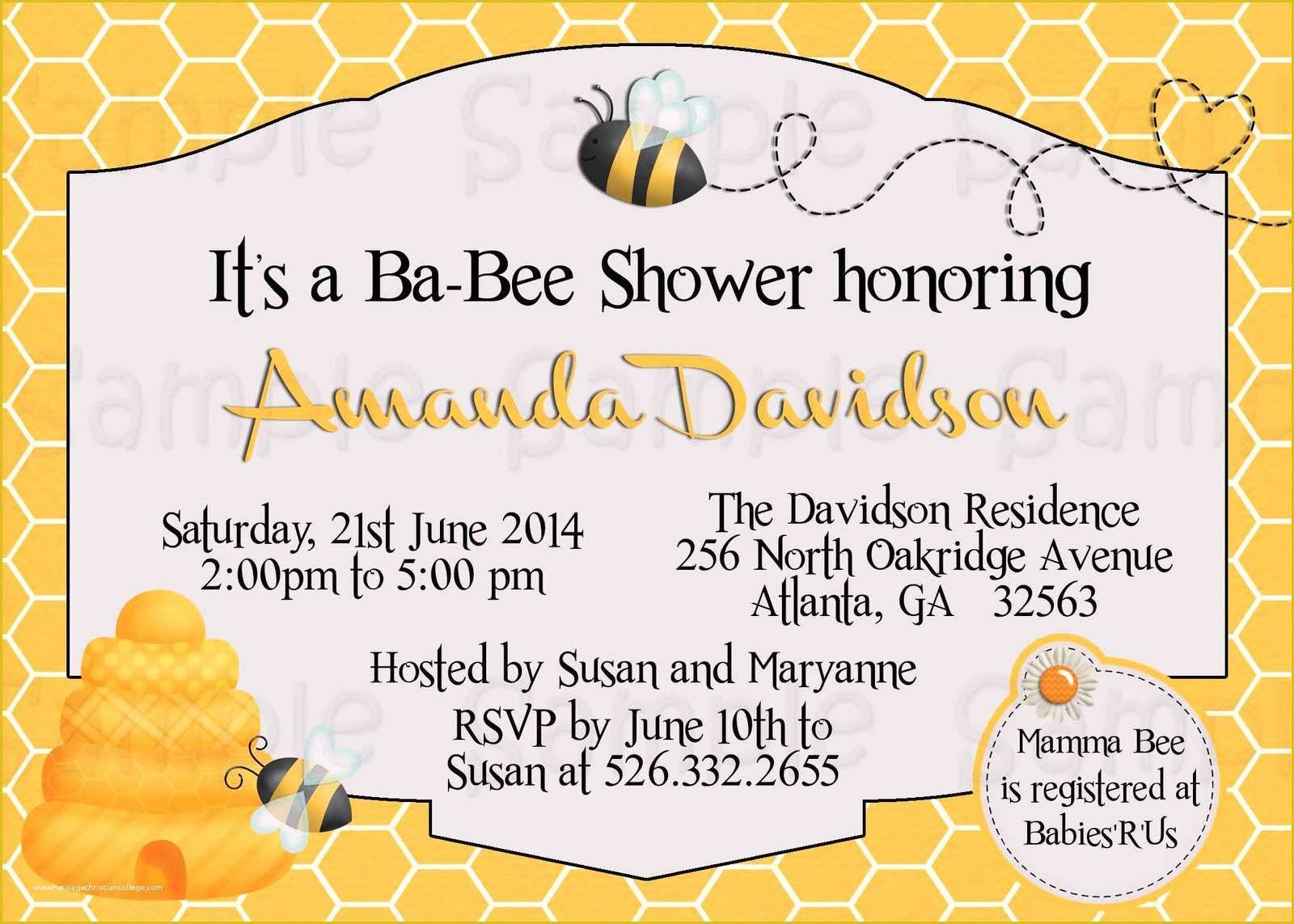 Bumble Bee Invitation Template Free Of Spelling Bee Invitations 