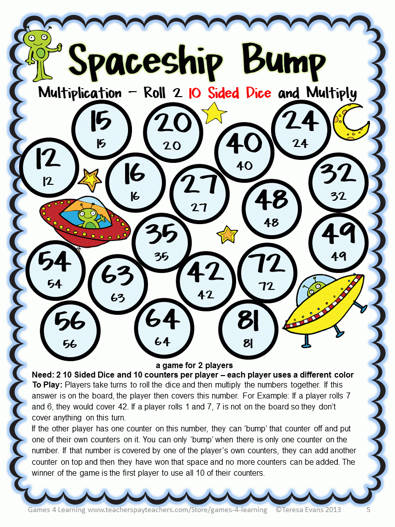bump game board printable