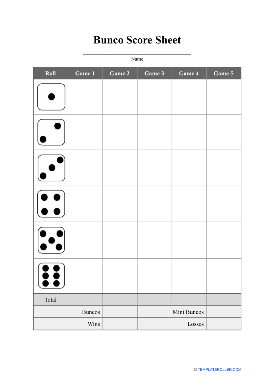 free bunco invitation template