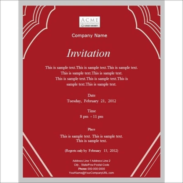 free business event invitation templates