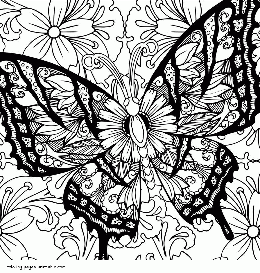 Coloring Pages For Adults Butterflies