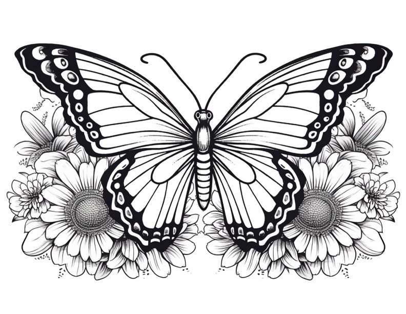 Butterfly Printable Coloring Page