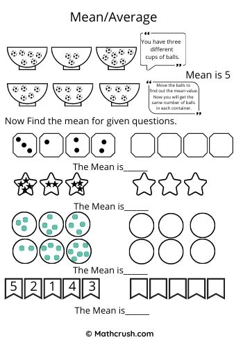 Calculating Mean Worksheets Worksheets For Kindergarten