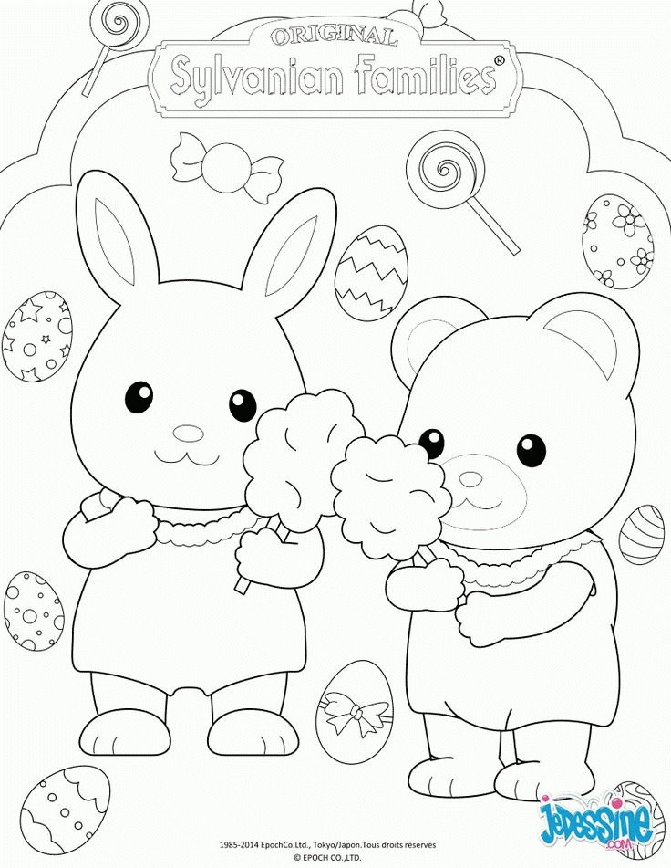 Calico Critters Coloring Pages Coloring Home