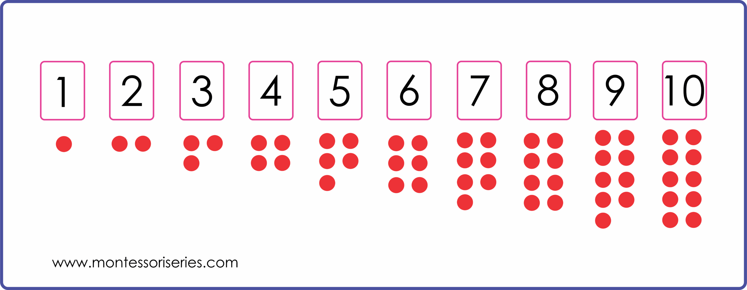 printable montessori number cards