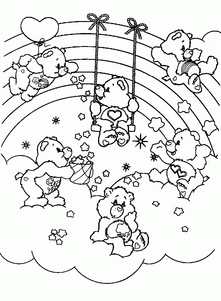 Care Bears Coloring Pages Free Coloring Home