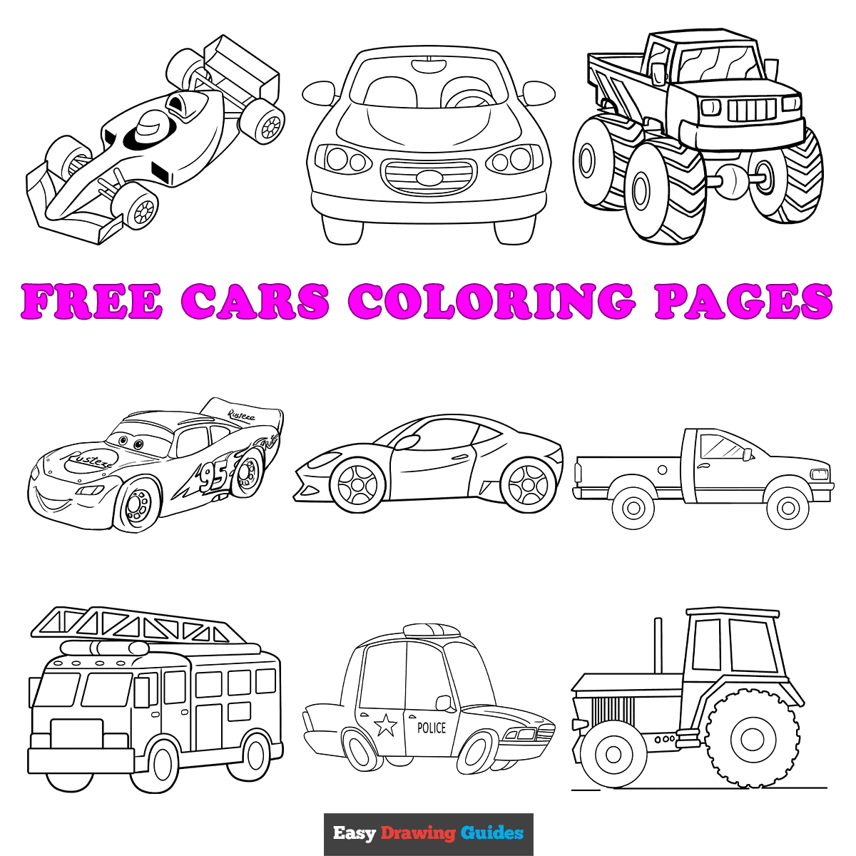 printable pictures of cars for kids