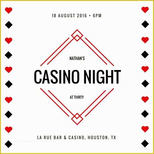 Casino Party Invitations Templates Free Of Suits Casino Party 