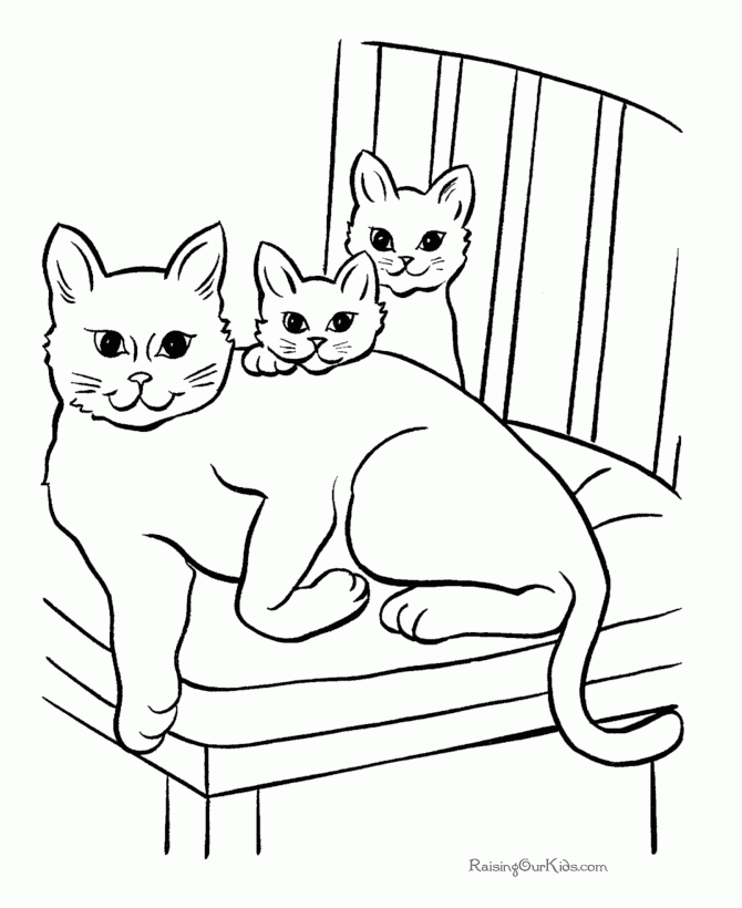 Cat Coloring Pages Free Coloring Home