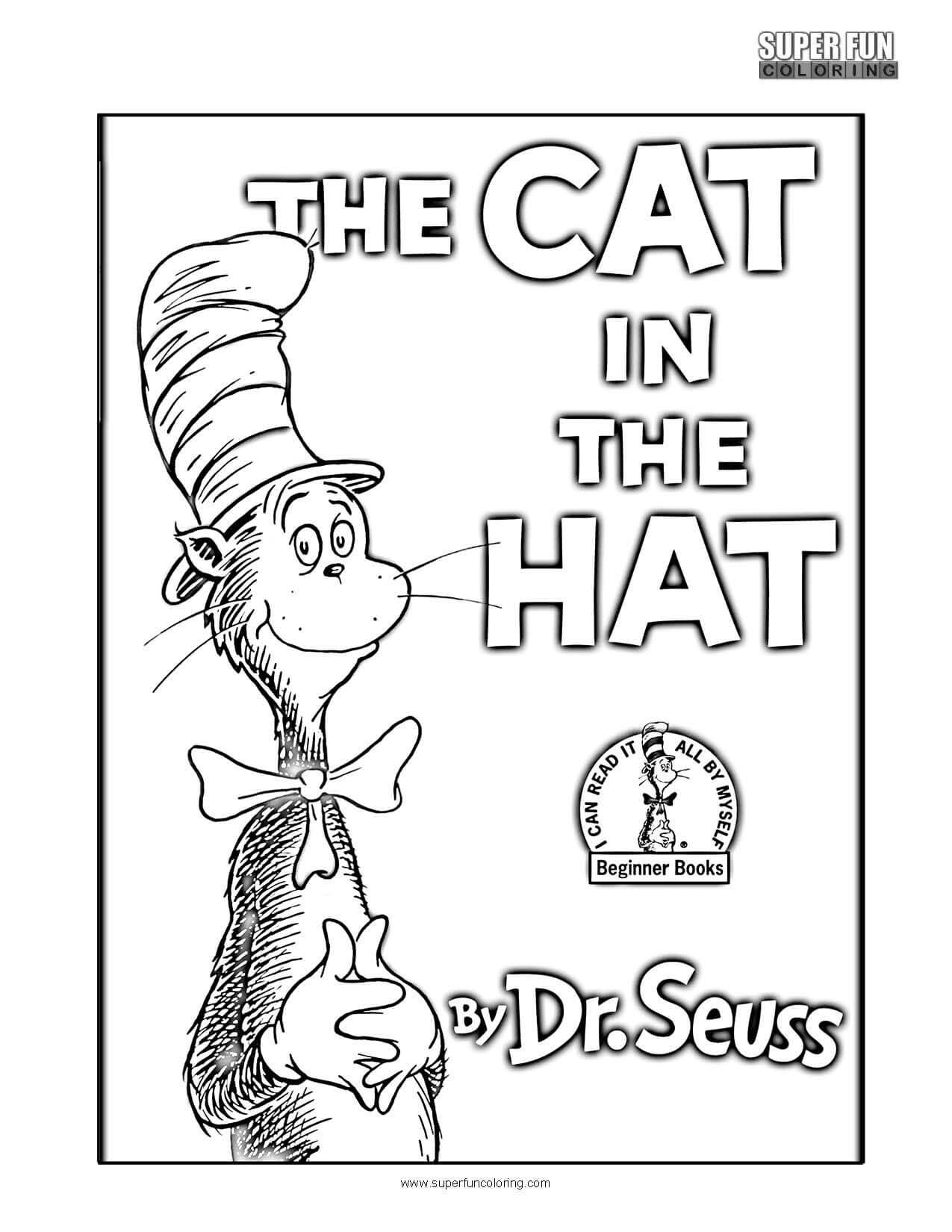 Cat And The Hat Coloring Page