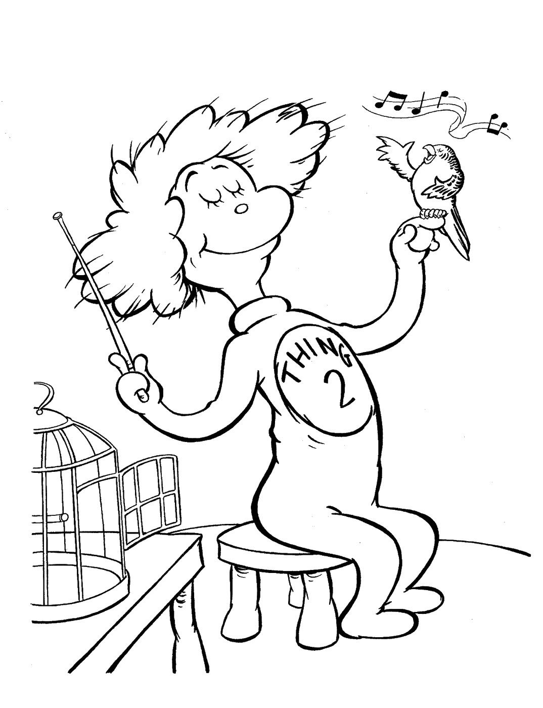 Cat In The Hat Coloring Page Coloring Home