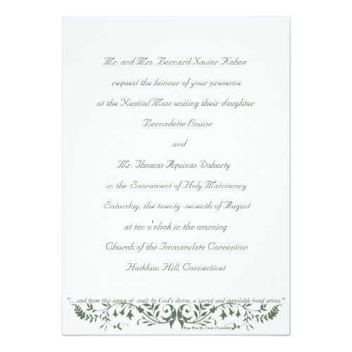 Catholic Wedding Invitation Templates