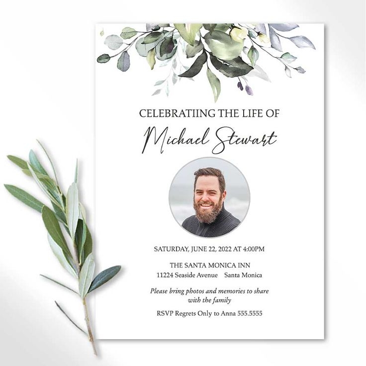 Celebration Of Life Invitations Templates Free Printable And 