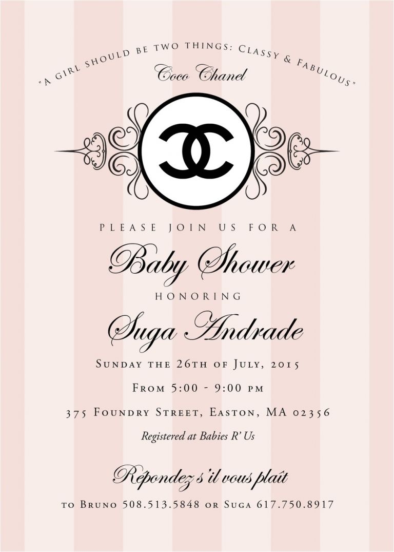 free chanel invitation template
