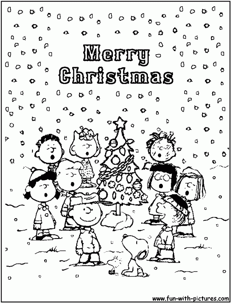 Charlie Brown Christmas Coloring Pages Free Coloring Home