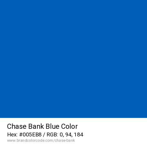 Chase Bank Brand Color Codes BrandColorCode