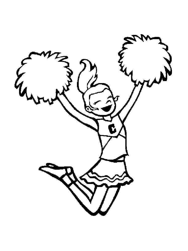 Cheerleader Coloring Page