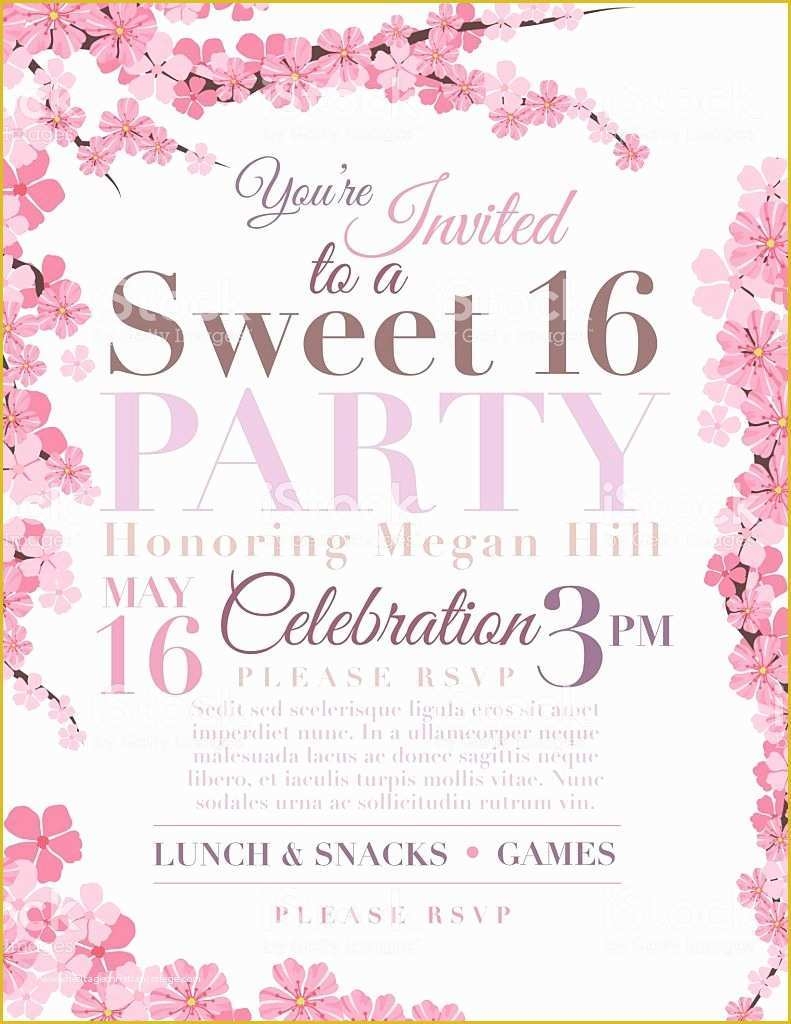 Cherry Blossom Invitation Template Free Of Cherry Blossom Invitation 