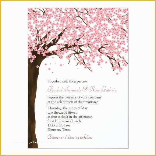 Cherry Blossom Invitation Template Free Of Cherry Blossoms Sakura 