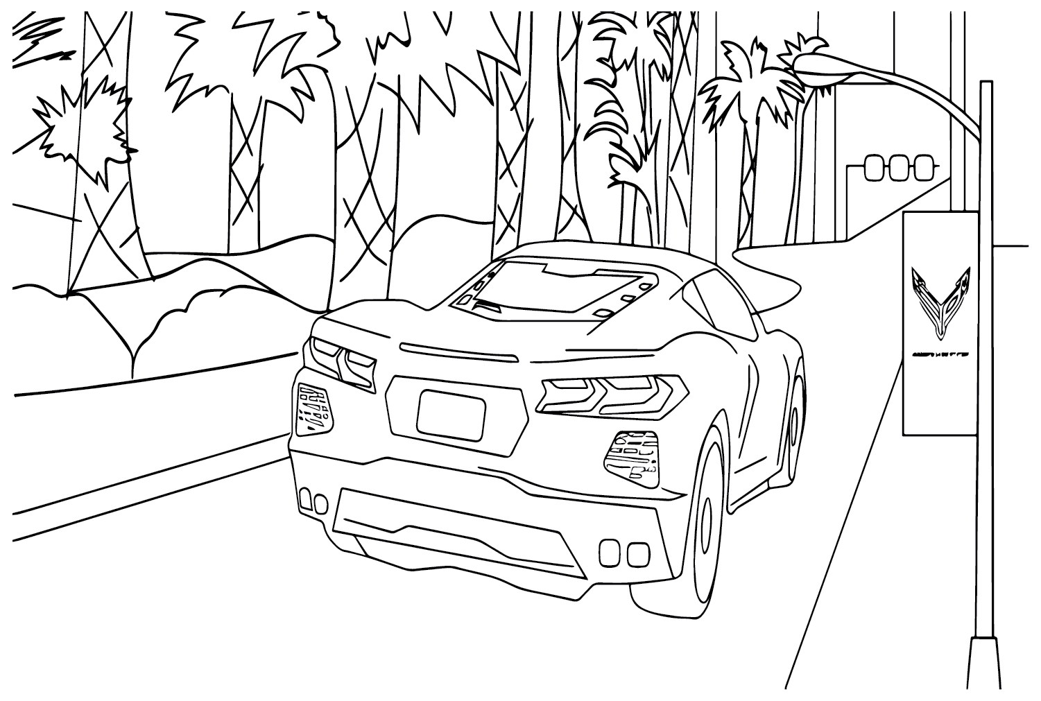 Chevrolet Car Color Page Free Printable Coloring Pages