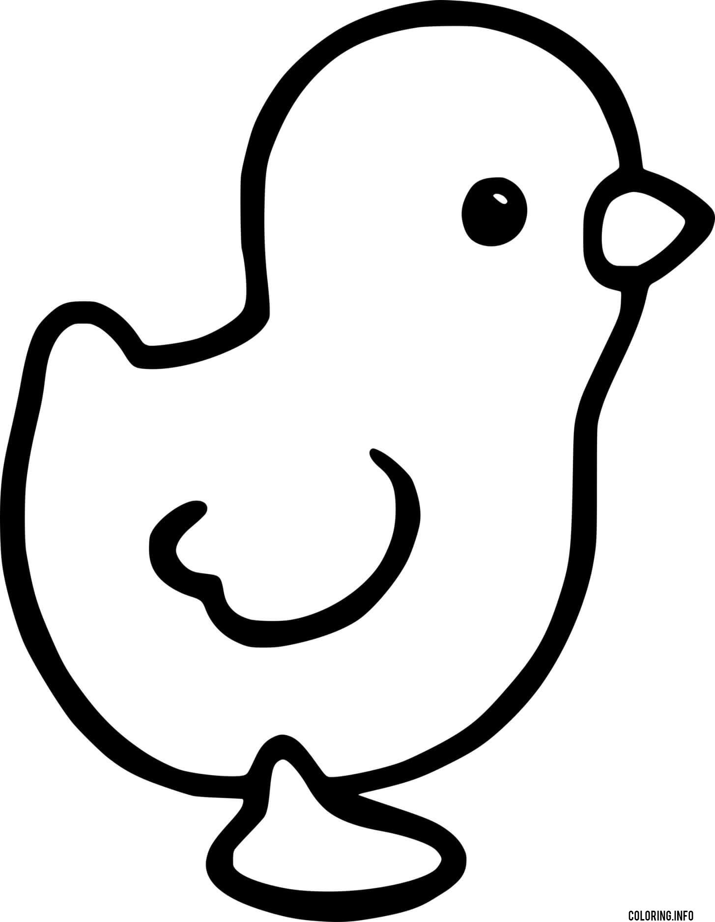 Chick Outline Coloring Page Printable