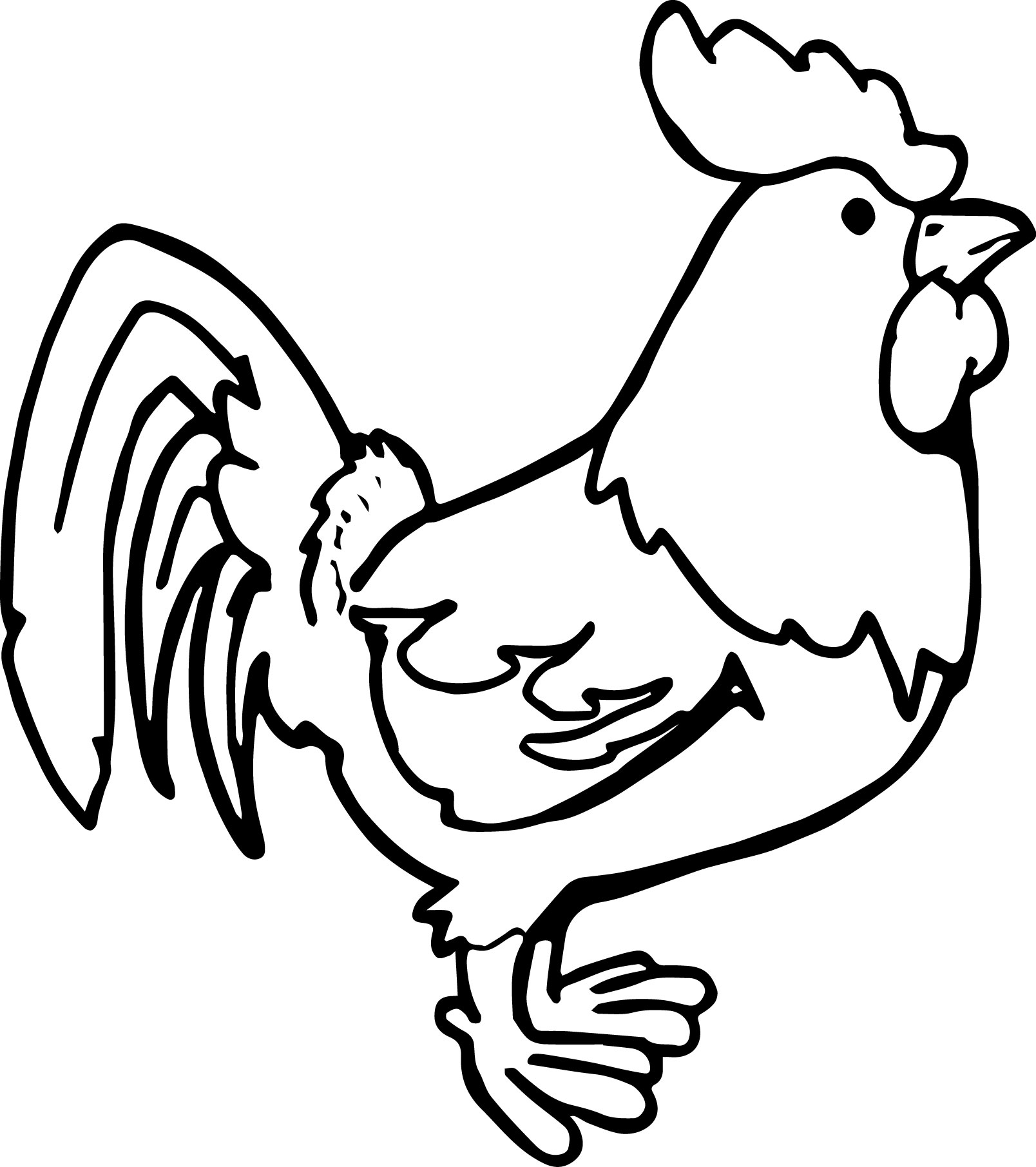 chicken coloring pages free